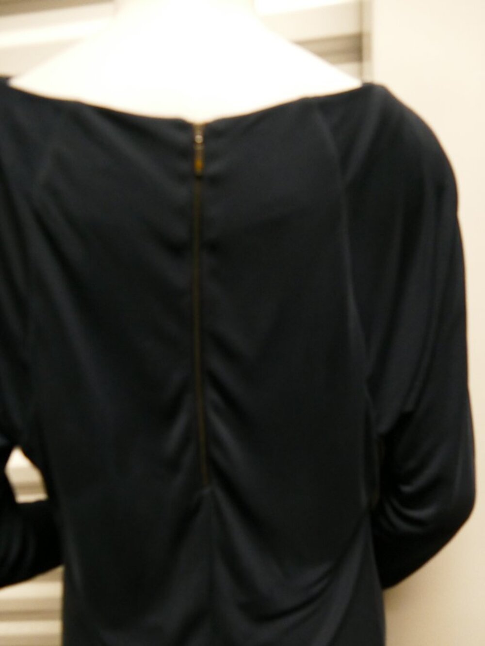 Armani Exchange Gray Blue Long Sleeve Zipper Back Midi Dress Size M - Picture 8 of 10